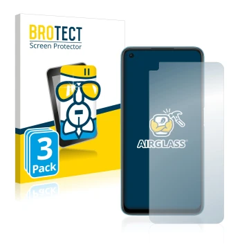 Vorderseite einer Produktverpackung mit dem Markenlogo BROTECT. Daneben ist das Gerät Oppo A76 mit dem zugehörigen Displayschu