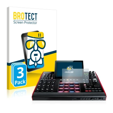 Vorderseite einer Produktverpackung mit dem Markenlogo BROTECT. Daneben ist das Gerät Akai MPC X 10.1