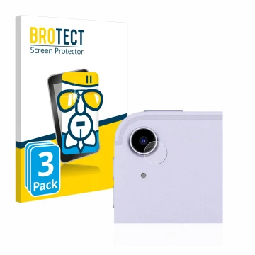 Vorderseite einer Produktverpackung mit dem Markenlogo BROTECT. Daneben ist das Gerät Apple iPad Air 5 WiFi 2022 (NUR Kamerasc