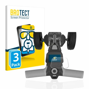 Vorderseite einer Produktverpackung mit dem Markenlogo BROTECT. Daneben ist das Gerät PowaKaddy FX5 2.8