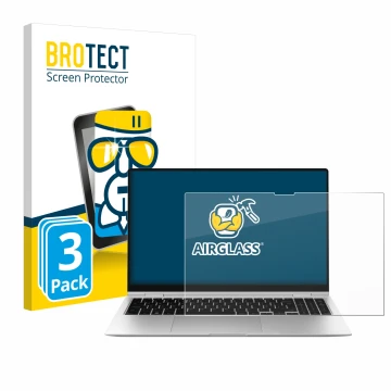 Vorderseite einer Produktverpackung mit dem Markenlogo BROTECT. Daneben ist das Gerät Samsung Galaxy Book2 Pro 360 15.6