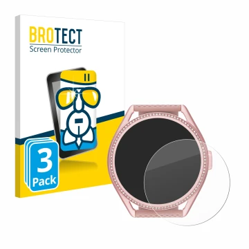 Vorderseite einer Produktverpackung mit dem Markenlogo BROTECT. Daneben ist das Gerät Michael Kors Access MKGO Gen 5E MKT 5116