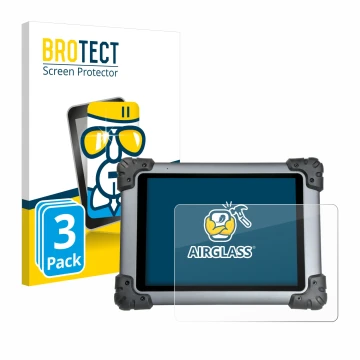Vorderseite einer Produktverpackung mit dem Markenlogo BROTECT. Daneben ist das Gerät Autel MaxiSys MS908S mit dem zugehörigen