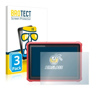 Vorderseite einer Produktverpackung mit dem Markenlogo BROTECT. Daneben ist das Gerät Launch X-431 Pro 5 mit dem zugehörigen D