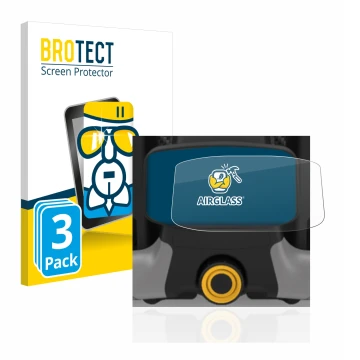 Vorderseite einer Produktverpackung mit dem Markenlogo BROTECT. Daneben ist das Gerät PowaKaddy CT8 mit dem zugehörigen Displa
