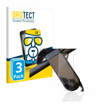Vorderseite einer Produktverpackung mit dem Markenlogo BROTECT. Daneben ist das Gerät NIU KQi3 Sport mit dem zugehörigen Displ