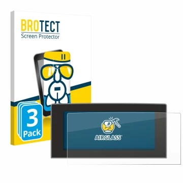 Vorderseite einer Produktverpackung mit dem Markenlogo BROTECT. Daneben ist das Gerät Ford Focus 2022 Sync 4 13.2