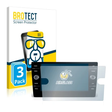 Vorderseite einer Produktverpackung mit dem Markenlogo BROTECT. Daneben ist das Gerät Volkswagen T-Roc R Line 2022 Discover Me