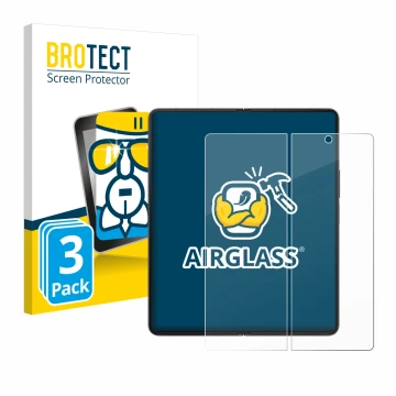 Vorderseite einer Produktverpackung mit dem Markenlogo BROTECT. Daneben ist das Gerät Samsung Galaxy Z Fold 4 (Inneres Display