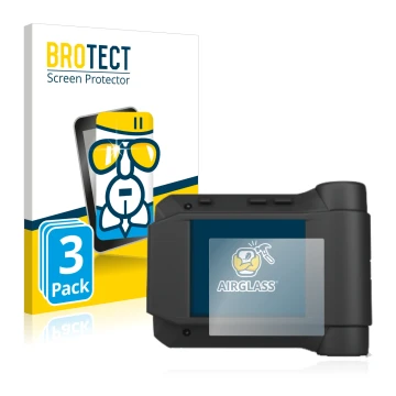 Vorderseite einer Produktverpackung mit dem Markenlogo BROTECT. Daneben ist das Gerät Swissphone s.Quad X35 mit dem zugehörige