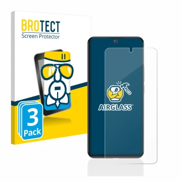 Vorderseite einer Produktverpackung mit dem Markenlogo BROTECT. Daneben ist das Gerät Xiaomi 12T Pro mit dem zugehörigen Displ