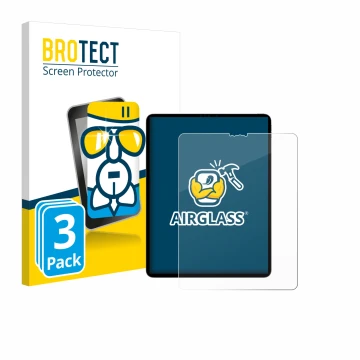 Vorderseite einer Produktverpackung mit dem Markenlogo BROTECT. Daneben ist das Gerät Apple iPad Pro 12.9