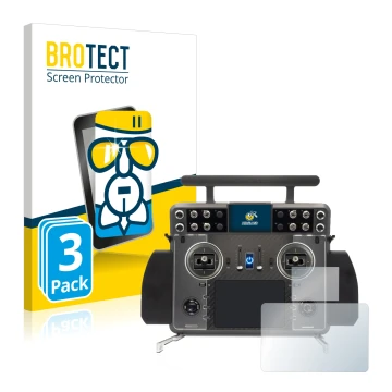 Vorderseite einer Produktverpackung mit dem Markenlogo BROTECT. Daneben ist das Gerät FrSky Tandem XE 2 mit dem zugehörigen Di