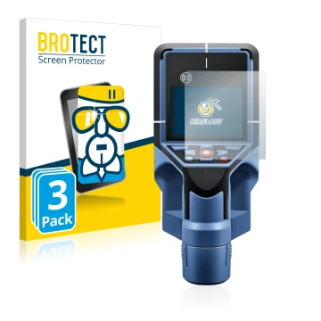 Vorderseite einer Produktverpackung mit dem Markenlogo BROTECT. Daneben ist das Gerät Bosch D-tect 200 C Wallscanner mit dem z