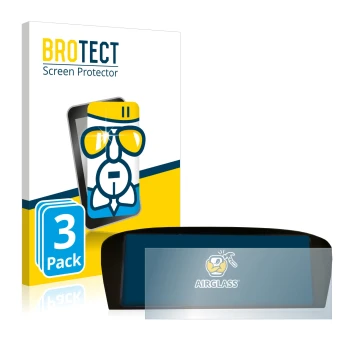 Vorderseite einer Produktverpackung mit dem Markenlogo BROTECT. Daneben ist das Gerät BMW E91 320d CiC Professional mit dem zu