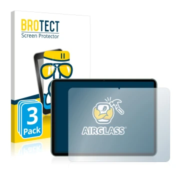 Vorderseite einer Produktverpackung mit dem Markenlogo BROTECT. Daneben ist das Gerät OnePlus Pad mit dem zugehörigen Displays