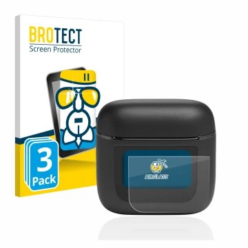 Vorderseite einer Produktverpackung mit dem Markenlogo BROTECT. Daneben ist das Gerät JBL Tour Pro 2 mit dem zugehörigen Displ