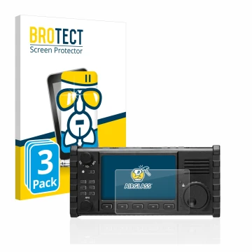 Vorderseite einer Produktverpackung mit dem Markenlogo BROTECT. Daneben ist das Gerät Xiegu X6100 HF-Transceiver mit dem zugeh