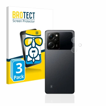 Vorderseite einer Produktverpackung mit dem Markenlogo BROTECT. Daneben ist das Gerät Xiaomi Poco X5 Pro (NUR Kameraschutz) mi