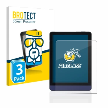 Vorderseite einer Produktverpackung mit dem Markenlogo BROTECT. Daneben ist das Gerät Meebook M6 6