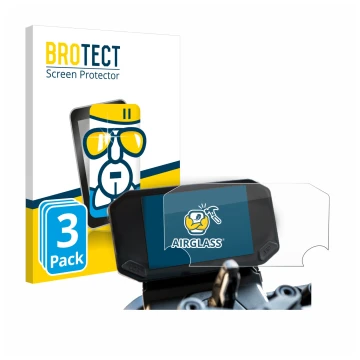 Vorderseite einer Produktverpackung mit dem Markenlogo BROTECT. Daneben ist das Gerät VOGE 350 AC mit dem zugehörigen Displays