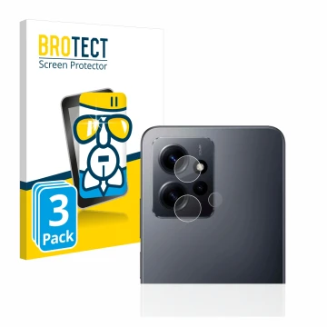 Vorderseite einer Produktverpackung mit dem Markenlogo BROTECT. Daneben ist das Gerät Xiaomi Redmi Note 12 4G (NUR Kameraschut