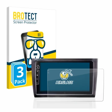 Vorderseite einer Produktverpackung mit dem Markenlogo BROTECT. Daneben ist das Gerät Dynavin D8-DF56 9