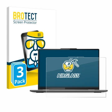 Vorderseite einer Produktverpackung mit dem Markenlogo BROTECT. Daneben ist das Gerät Lenovo Yoga 7i Gen 8 16