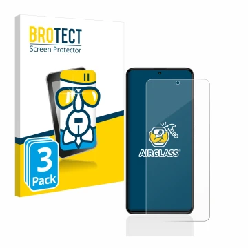 Vorderseite einer Produktverpackung mit dem Markenlogo BROTECT. Daneben ist das Gerät Xiaomi Poco F5 Pro mit dem zugehörigen D