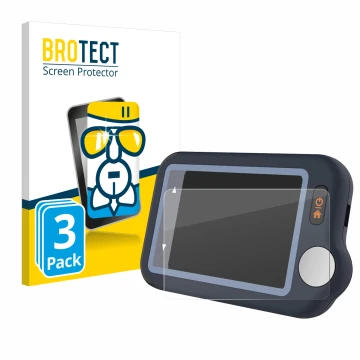 Vorderseite einer Produktverpackung mit dem Markenlogo BROTECT. Daneben ist das Gerät Wellue Pulsebit EX EKG mit dem zugehörig