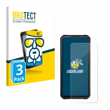 Vorderseite einer Produktverpackung mit dem Markenlogo BROTECT. Daneben ist das Gerät iiiF150 Raptor mit dem zugehörigen Displ