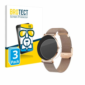 Vorderseite einer Produktverpackung mit dem Markenlogo BROTECT. Daneben ist das Gerät Xcoast X-Watch Siona 2 mit dem zugehörig