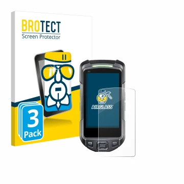 Vorderseite einer Produktverpackung mit dem Markenlogo BROTECT. Daneben ist das Gerät Keyence BT-A700 mit dem zugehörigen Disp