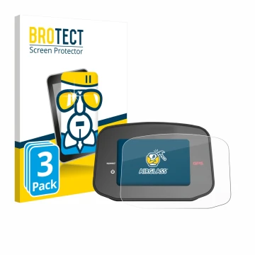 Vorderseite einer Produktverpackung mit dem Markenlogo BROTECT. Daneben ist das Gerät PowaKaddy CT8 GPS mit dem zugehörigen Di