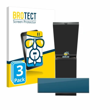 Vorderseite einer Produktverpackung mit dem Markenlogo BROTECT. Daneben ist das Gerät ASUS ROG Zephyrus Duo 16 2023 (NUR Touch