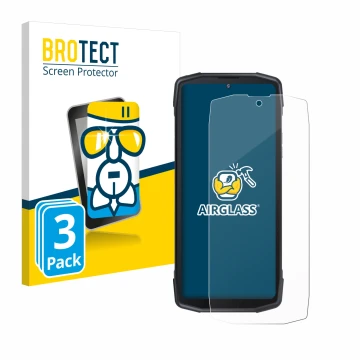 Vorderseite einer Produktverpackung mit dem Markenlogo BROTECT. Daneben ist das Gerät Cubot King Kong Star mit dem zugehörigen