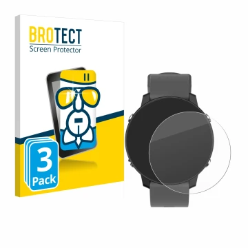 Vorderseite einer Produktverpackung mit dem Markenlogo BROTECT. Daneben ist das Gerät Shot Scope G5 GPS Watch mit dem zugehöri