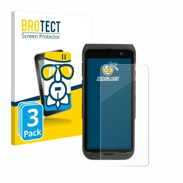 Vorderseite einer Produktverpackung mit dem Markenlogo BROTECT. Daneben ist das Gerät Honeywell CT47 mit dem zugehörigen Displ