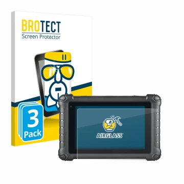 Vorderseite einer Produktverpackung mit dem Markenlogo BROTECT. Daneben ist das Gerät Autel MaxiDAS DS900 mit dem zugehörigen 