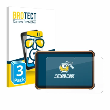 Vorderseite einer Produktverpackung mit dem Markenlogo BROTECT. Daneben ist das Gerät Blackview Active 8 Pro 10.36