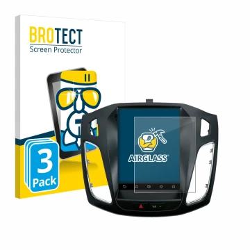 Vorderseite einer Produktverpackung mit dem Markenlogo BROTECT. Daneben ist das Gerät Isudar Ford/Focus MK3 2012–2019 mit dem 