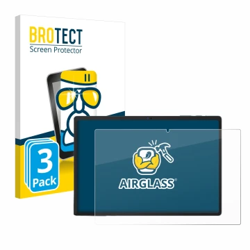 Vorderseite einer Produktverpackung mit dem Markenlogo BROTECT. Daneben ist das Gerät Oukitel OKT3 mit dem zugehörigen Display
