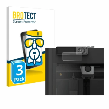 Vorderseite einer Produktverpackung mit dem Markenlogo BROTECT. Daneben ist das Gerät Bambu Lab P1S 3D Printer mit dem zugehör