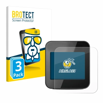 Vorderseite einer Produktverpackung mit dem Markenlogo BROTECT. Daneben ist das Gerät Cycplus GPS G1 mit dem zugehörigen Displ