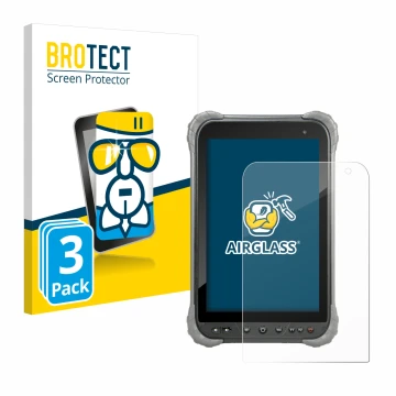 Vorderseite einer Produktverpackung mit dem Markenlogo BROTECT. Daneben ist das Gerät Juniper Systems Cedar CT8X2 mit dem zuge