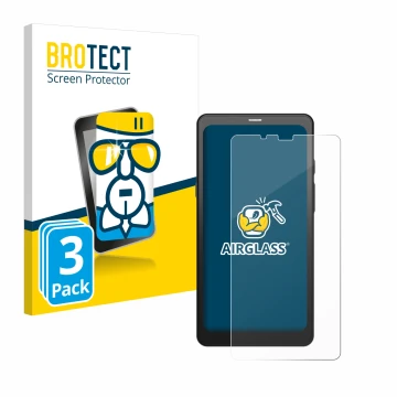 Vorderseite einer Produktverpackung mit dem Markenlogo BROTECT. Daneben ist das Gerät Boox Palma mit dem zugehörigen Displaysc