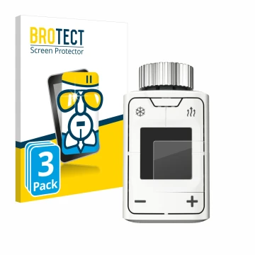 Vorderseite einer Produktverpackung mit dem Markenlogo BROTECT. Daneben ist das Gerät AVM FRITZ!DECT 302 mit dem zugehörigen D