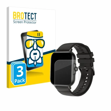 Vorderseite einer Produktverpackung mit dem Markenlogo BROTECT. Daneben ist das Gerät AcclaFit KM13 1.83