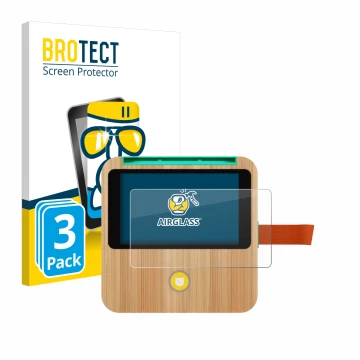 Vorderseite einer Produktverpackung mit dem Markenlogo BROTECT. Daneben ist das Gerät tigerbox Touch Plus mit dem zugehörigen 