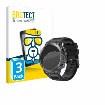 Vorderseite einer Produktverpackung mit dem Markenlogo BROTECT. Daneben ist das Gerät GaWear K56-PRO 1.39